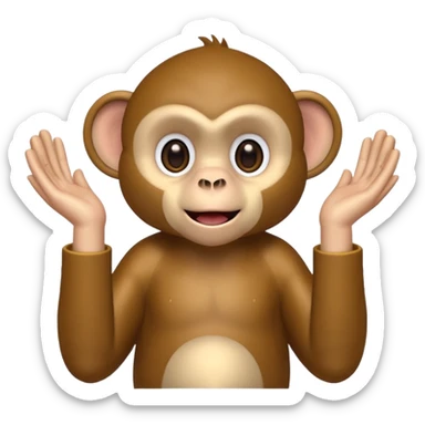 A monkey clapping cymbals sticker