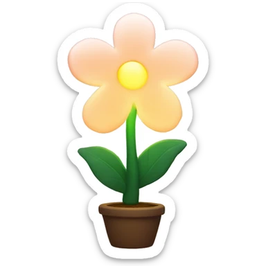 Glowy flower lamp sticker
