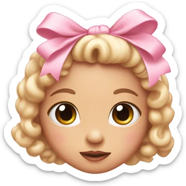 A baby pink heart with a bow 🎀 sticker