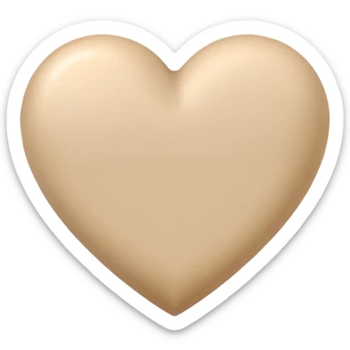 Beige heart  sticker