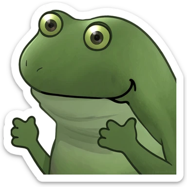 tongue out with hands to the side sticker