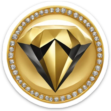 gold and Black diamond playbutton sticker