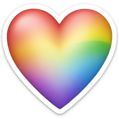 A rainbow heart sticker