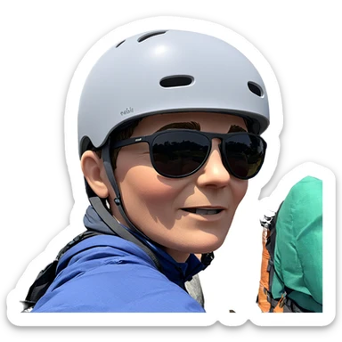 boys enjoying outdoor adventure sticker