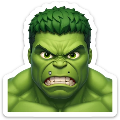 hulk comic book face only sticker