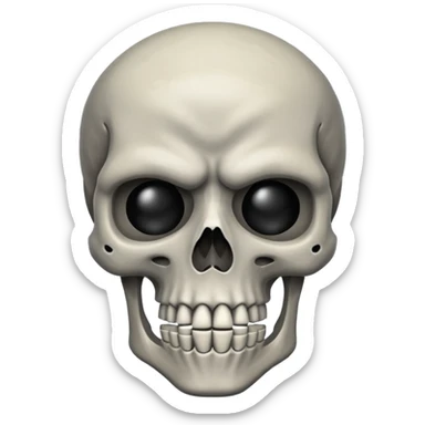 A skeleton mixed with anger sticker