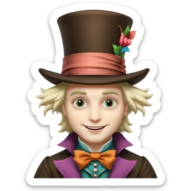 Mad Hatter from Alice in Wonderland movie sticker