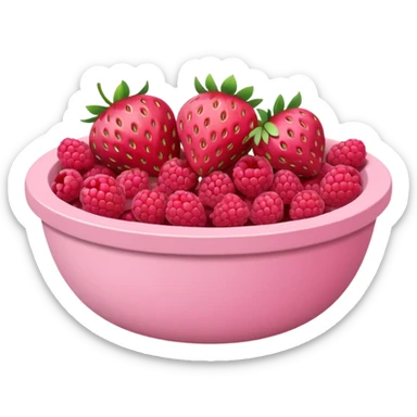 pinkpastel  fruits bowl sticker