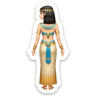 fullbody Cleopatra back view sticker