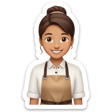 barista with apron sticker