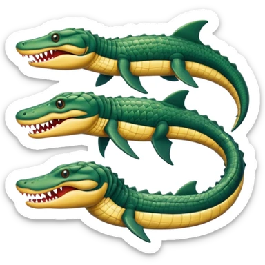 Shark-snake-eel-crocodile-alligator-cobra-fusion-hybrid sticker