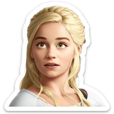 blonde girl portrait in focus sticker
