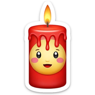 Fat red candle sticker