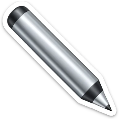 a silver bold marker with a large round tip sticker