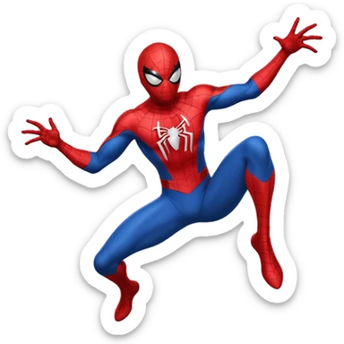Superhero spider-man cartoon  sticker