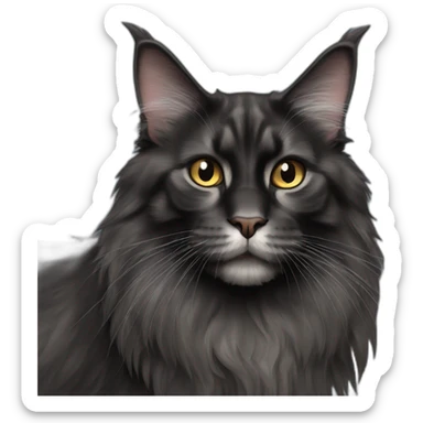 Black Maine coon sticker