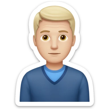 customer. 1 person only white male with shoulder normal person cloths. adult sticker