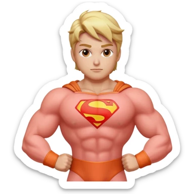 super peach, heroic pose sticker