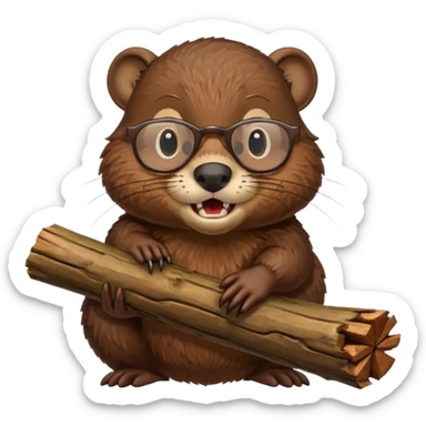 spectacled beaver sticker