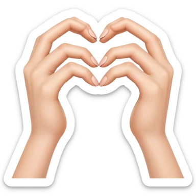 Heart hands sticker