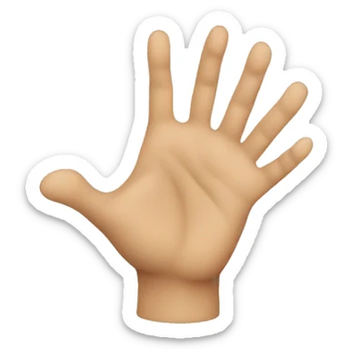 a card-scratching hand sticker