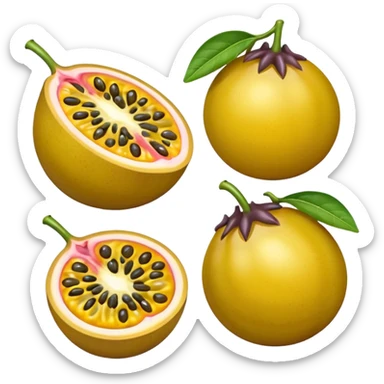 Passion fruit yellow sticker
