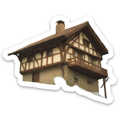a home in the mountain Basque co sticker