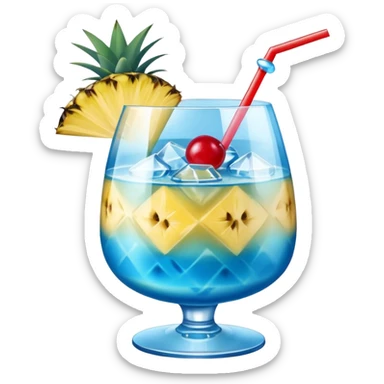 Blue Hawaiian drink sticker