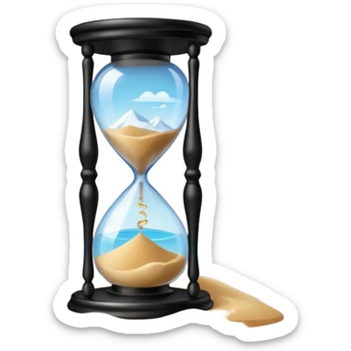 sablier sur neige sticker