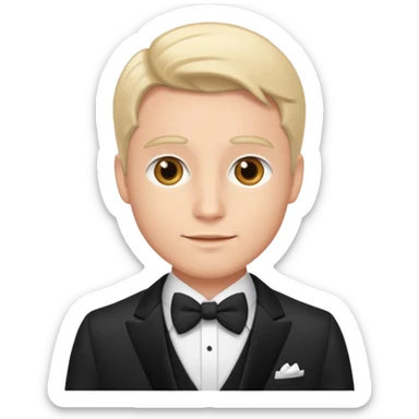 traje de gala primer plano hombre sticker