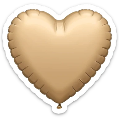 Foil balloon beige heart  sticker