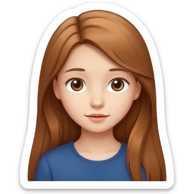 милая девушка с русыми длинными волосами sticker