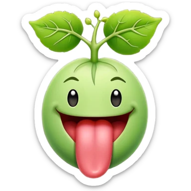 Tongue → tiny vine sprout (playful/sexy) sticker