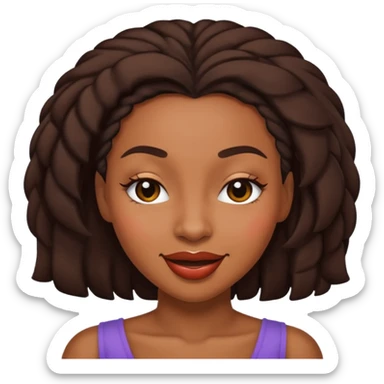 black african american woman, winking sticker