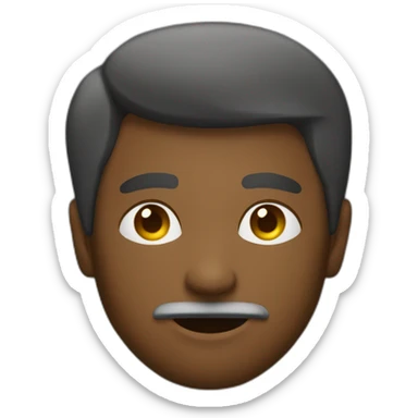 Hombre colocho piel oscura  sticker