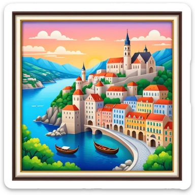 European Travel coffee table book  sticker