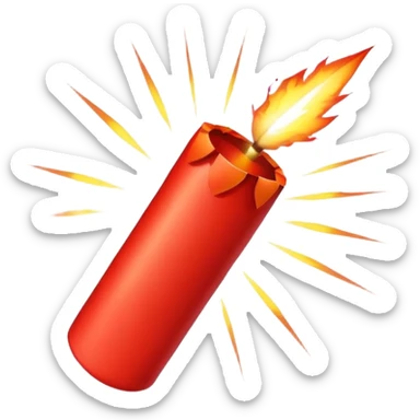 holiday firecracker sticker