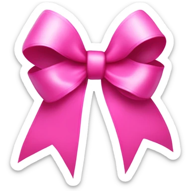 Pink bow sticker