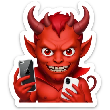 Diablito de iphone sticker