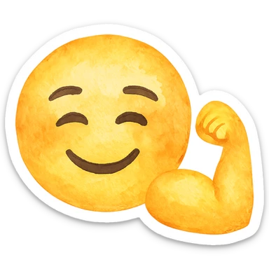 watercolor style retention strength emoji sticker