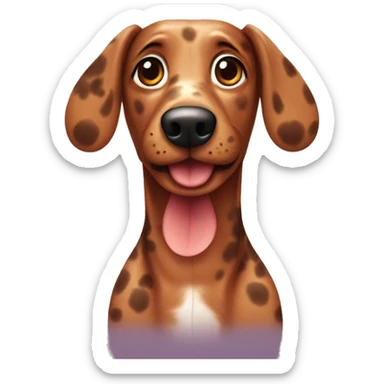 Speckled Sausage dog  sticker