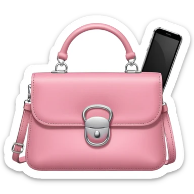 CARTERA rosita  con plata celular  sticker