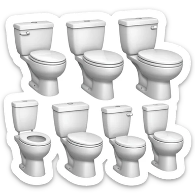 toilet items sticker