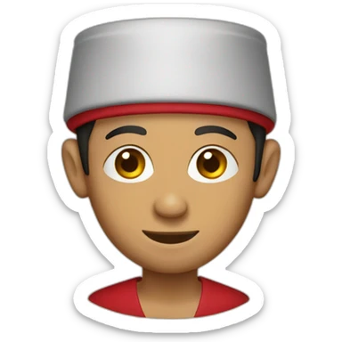 Moroccan wearing fez hat sticker
