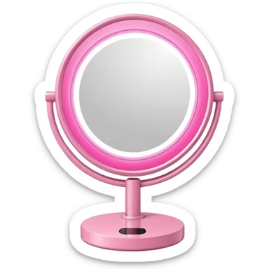 Pink LED vanity mirror  sticker