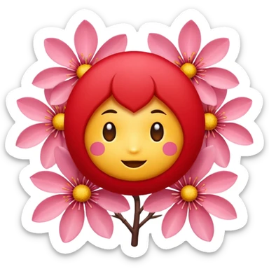 red yaesakura sticker