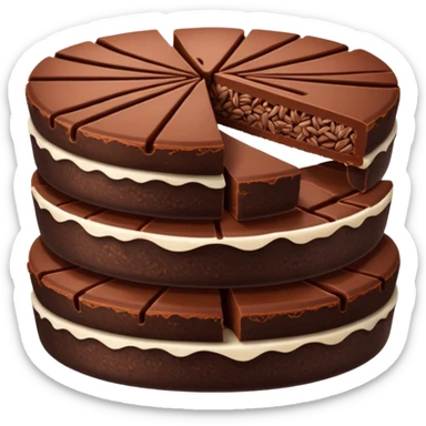 chocolate rice cake slices sticker