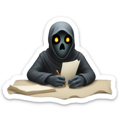 Black ghost writing  sticker