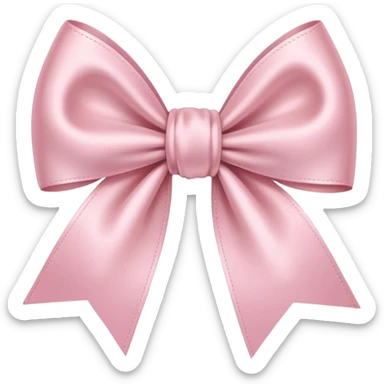 light pink ribbon bow sticker