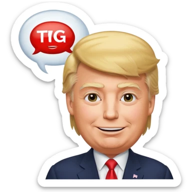 Trump  qui dit TG dans une bulle  sticker